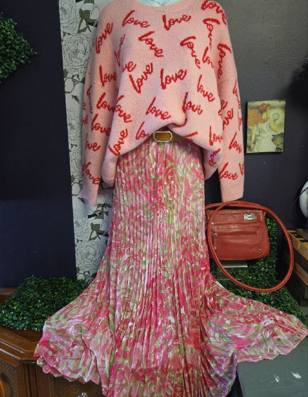 Ruby Rd. Pink Floral Pleated Maxi Dress - Picture 2 of 9